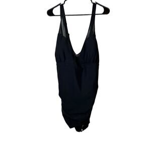 SPEEDO One Piece Bathing Suit Shaping Support in Black Women's Plus Size 24
